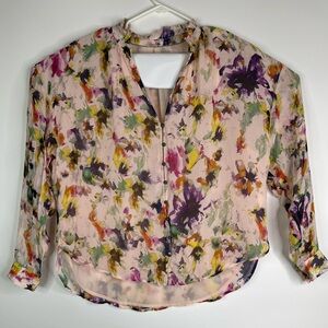 Anthropologie Pilcro Fairy Floral Long Sleeve Button Up Women's Top